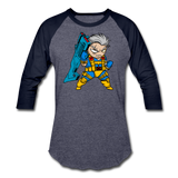 Character #12 Baseball T-Shirt - heather blue/navy