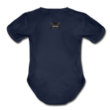 Character #12 Organic Short Sleeve Baby Bodysuit - dark navy