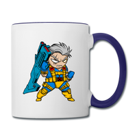 Character #12 Contrast Coffee Mug - white/cobalt blue