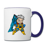Character #12 Contrast Coffee Mug - white/cobalt blue