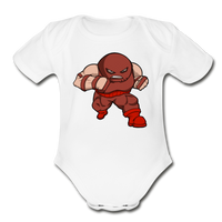 Character #13 Organic Short Sleeve Baby Bodysuit - white