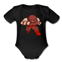 Character #13 Organic Short Sleeve Baby Bodysuit - black
