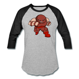 Character #13 Baseball T-Shirt - heather gray/black