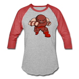 Character #13 Baseball T-Shirt - heather gray/red