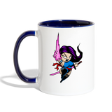 Character #14 Contrast Coffee Mug - white/cobalt blue