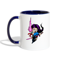 Character #14 Contrast Coffee Mug - white/cobalt blue