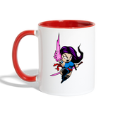 Character #14 Contrast Coffee Mug - white/red