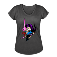 Character #14 Women's Tri-Blend V-Neck T-Shirt - deep heather