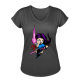 Character #14 Women's Tri-Blend V-Neck T-Shirt - deep heather