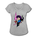 Character #14 Women's Tri-Blend V-Neck T-Shirt - heather gray