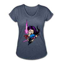 Character #14 Women's Tri-Blend V-Neck T-Shirt - navy heather