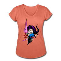 Character #14 Women's Tri-Blend V-Neck T-Shirt - heather bronze