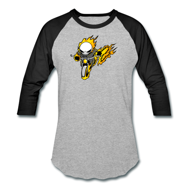 Character #15 Baseball T-Shirt - heather gray/black