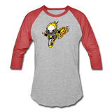 Character #15 Baseball T-Shirt - heather gray/red