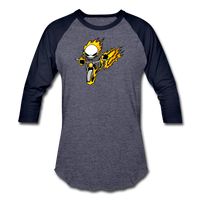 Character #15 Baseball T-Shirt - heather blue/navy