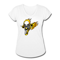Character #15 Women's Tri-Blend V-Neck T-Shirt - white