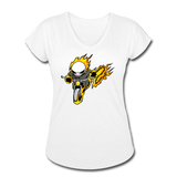 Character #15 Women's Tri-Blend V-Neck T-Shirt - white
