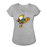Character #15 Women's Tri-Blend V-Neck T-Shirt - heather gray
