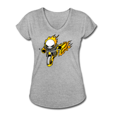 Character #15 Women's Tri-Blend V-Neck T-Shirt - heather gray