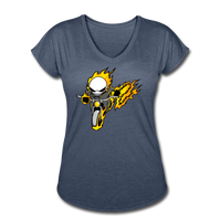 Character #15 Women's Tri-Blend V-Neck T-Shirt - navy heather