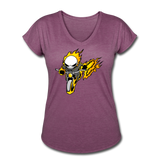 Character #15 Women's Tri-Blend V-Neck T-Shirt - heather plum