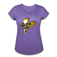 Character #15 Women's Tri-Blend V-Neck T-Shirt - purple heather