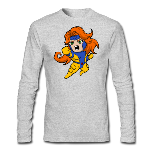 Character #16 Men's Long Sleeve T-Shirt by Next Level - heather gray