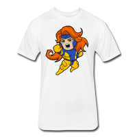 Character #16 Fitted Cotton/Poly T-Shirt by Next Level - white
