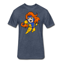 Character #16 Fitted Cotton/Poly T-Shirt by Next Level - heather navy