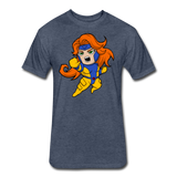 Character #16 Fitted Cotton/Poly T-Shirt by Next Level - heather navy