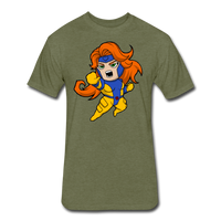 Character #16 Fitted Cotton/Poly T-Shirt by Next Level - heather military green