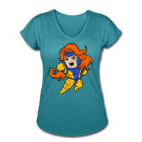 Character #16 Women's Tri-Blend V-Neck T-Shirt - heather turquoise