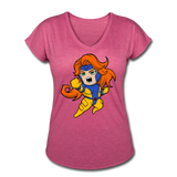 Character #16 Women's Tri-Blend V-Neck T-Shirt - heather raspberry