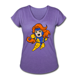 Character #16 Women's Tri-Blend V-Neck T-Shirt - purple heather