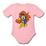Character #16 Organic Short Sleeve Baby Bodysuit - light pink