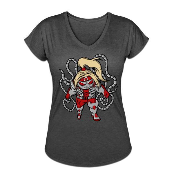 Character #17 Women's Tri-Blend V-Neck T-Shirt - deep heather