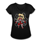 Character #17 Women's Tri-Blend V-Neck T-Shirt - black