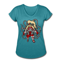 Character #17 Women's Tri-Blend V-Neck T-Shirt - heather turquoise