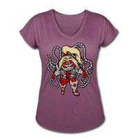 Character #17 Women's Tri-Blend V-Neck T-Shirt - heather plum