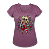 Character #17 Women's Tri-Blend V-Neck T-Shirt - heather plum