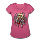 Character #17 Women's Tri-Blend V-Neck T-Shirt - heather raspberry