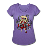 Character #17 Women's Tri-Blend V-Neck T-Shirt - purple heather