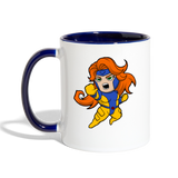Character #16 Contrast Coffee Mug - white/cobalt blue