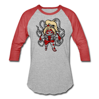 Character #17 Baseball T-Shirt - heather gray/red