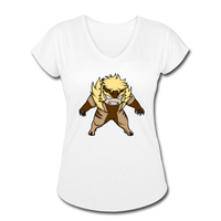 Character #18 Women's Tri-Blend V-Neck T-Shirt - white