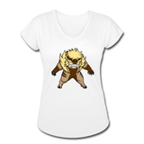 Character #18 Women's Tri-Blend V-Neck T-Shirt - white