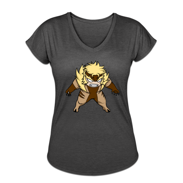 Character #18 Women's Tri-Blend V-Neck T-Shirt - deep heather