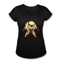 Character #18 Women's Tri-Blend V-Neck T-Shirt - black