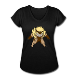Character #18 Women's Tri-Blend V-Neck T-Shirt - black