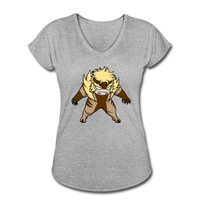 Character #18 Women's Tri-Blend V-Neck T-Shirt - heather gray